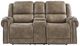 Corinthian Furniture Burr Ridge Hazelnut Power Reclining Loveseat with Power Headrest, Console, and Lumbar-0