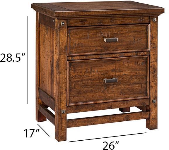 Intercon Wolf Creek Vintage Acacia 17" Nightstand-1