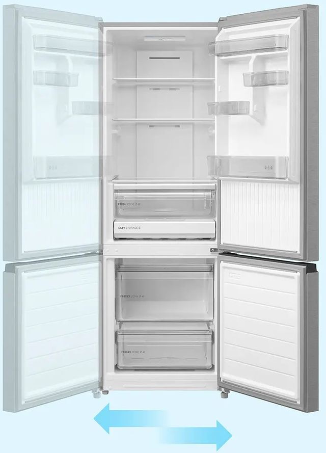 Midea 24" 11.5 Cu. Ft. Stainless Steel Counter Depth Bottom Freezer Refrigerator -2