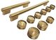 KitchenAid® 48" Brass Grip Commercial-Style Dual Fuel Range Handle and Knob Kit-0