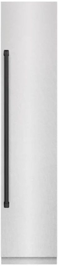 ZLINE Autograph Edition 18 in. 8.6 Cu. Ft. Right Hinge Column Freezer in Satin Stainless Steel with Graphite Gray Interior and Matte Black Accents-0