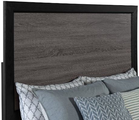 Global Furniture USA Lisbon Black/Dark Gray Full Panel Bed -1