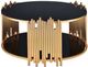 ACME Furniture Tanquin Black Glass Top Coffee Table with Gold Base-0