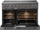 Viking® 5 Series 48" Damascus Gray Pro Style Induction Range with Polished Chrome Trim-1