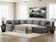 Signature Design by Ashley® Seyler Lane 3-Piece Graystone Sleeper Right Arm Facing Sectional and Chaise-1