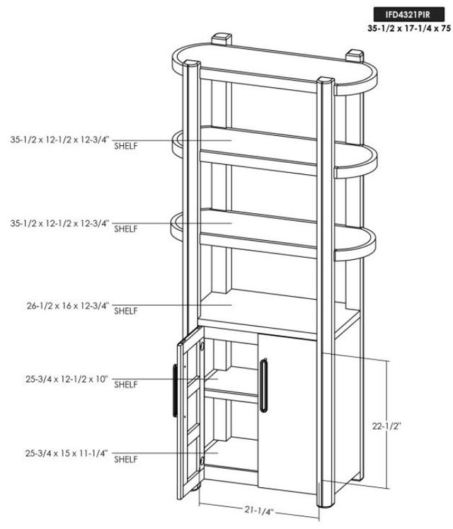 International Furniture Direct Balam White Entertainment Center with Fireplace-2