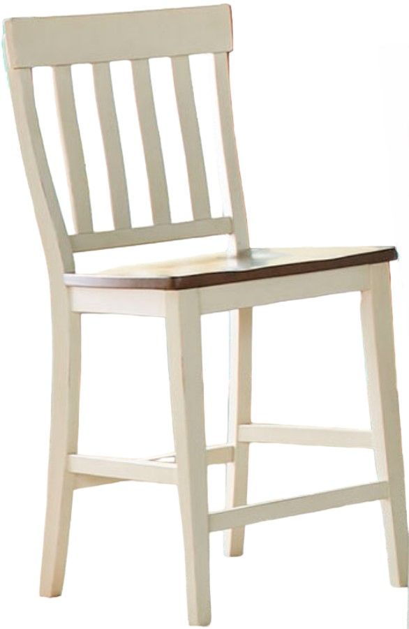 A-America® Mariposa Chalk/Cocoa Bean Slatback Barstool-0