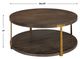 Uttermost® Palisade Walnut Coffee Table with Antique Gold Frame-2