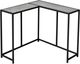 Monarch Specialties Inc. 36"L Grey Corner Console with Black Metal Base-0