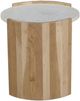 Moe's Home Collection Dala White Side Table with Oak Base -3