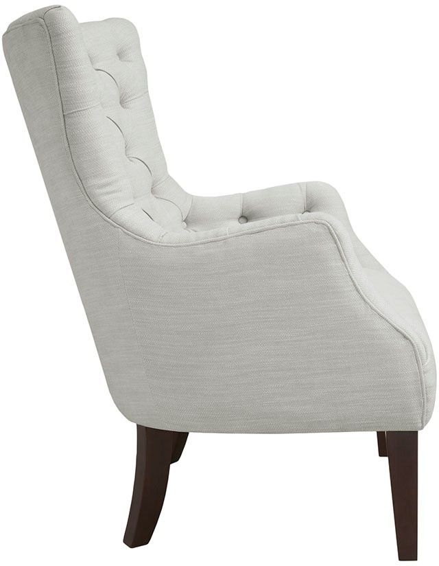 Olliix by Madison Park Ivory Hannah Button Tufted Wing Chair-2