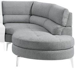 Mazin Furniture Bonita 2-Piece Gray Right-Arm Facing Sofa Sectional and Chaise-3