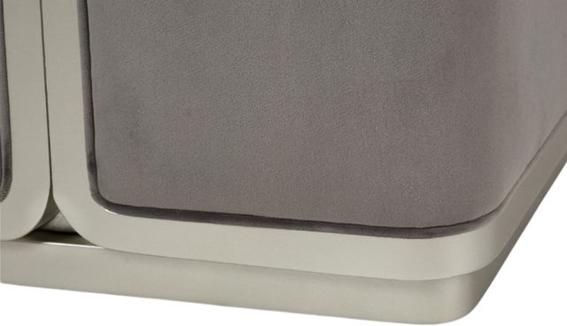 Michael Amini® Linea Gray Pearl/Silver Mist Ottoman-3