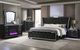 Coaster® Lorient 5-Piece Black Eastern King Bedroom Set with Flame Box Dresser-1