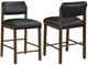 Coaster® Kehoe 2-Piece Black/Walnut Counter Stool Set-0