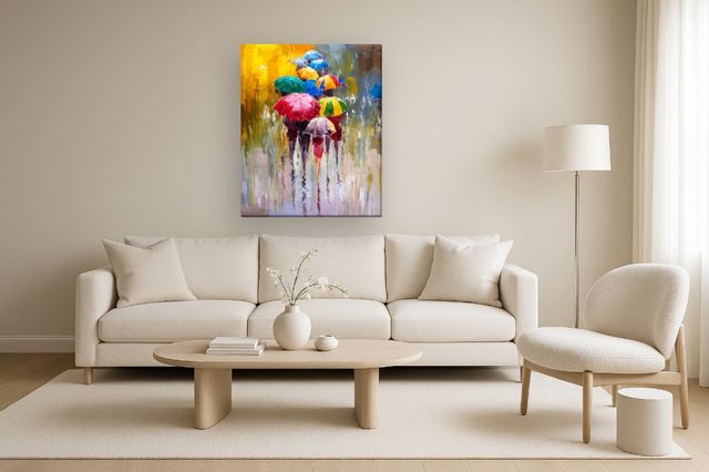 Classy Living Radiant Rainwalk Abstraction Wall Art-1