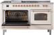Ilve® Nostalgie II Series 60" Antique White Pro Style Dual Fuel Range-3