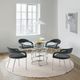 Armen Living Morgan 2-Piece Charcoal Dining Chair Set-1