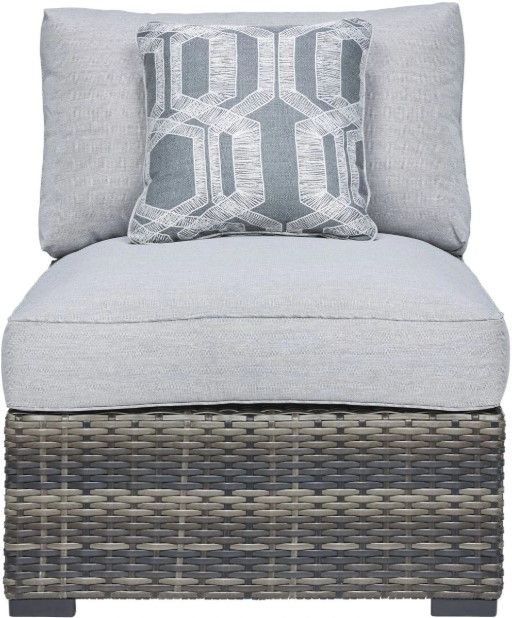 Signature Design by Ashley® Harbor Court 2-Piece Gray Armless Chairs-2