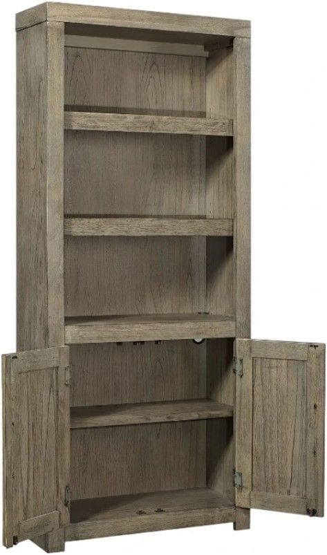 aspenhome® Modern Loft Graystone Door Bookcase-1