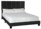 Bernards Harper Black Upholstered Queen Panel Bed in a Box-0