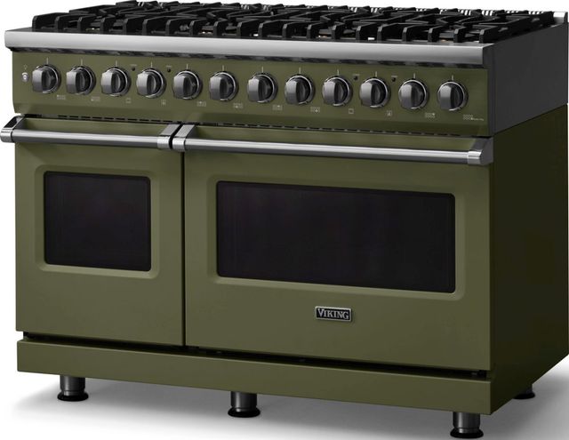 Viking® 5 Series 48" Martini Pro Style Dual Fuel (NG) Range with Polished Chrome Trim-3