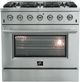 FORNO® Galiano 36" Stainless Steel Pro Style Gas Range-0