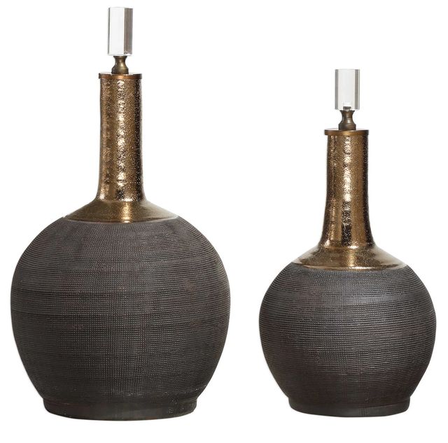 Uttermost® Arnav 2-Piece Matte Black Bottle Set-0