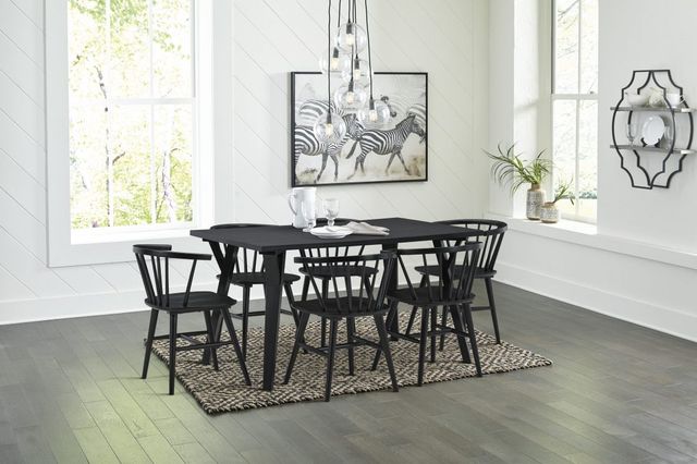 Signature Design by Ashley® Otaska Black Rectangular Dining Table-4