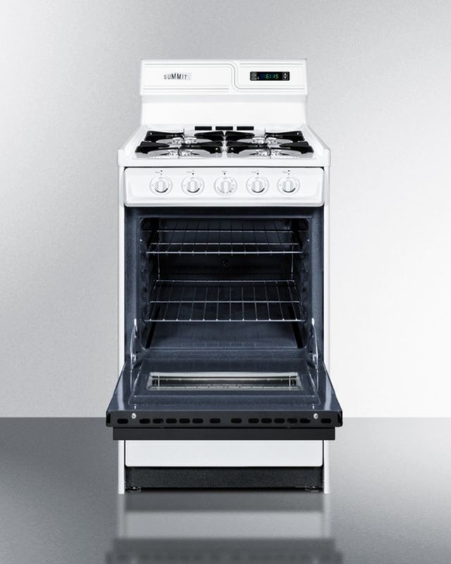 Summit® 20" White Freestanding Gas Range-1
