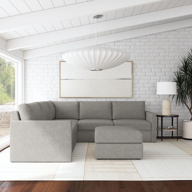 Flex by Flexsteel® 6-Piece Pebble Sectional with Ottoman-6