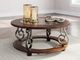Signature Design by Ashley® Frallyn Dark Brown Round Cocktail Table-1