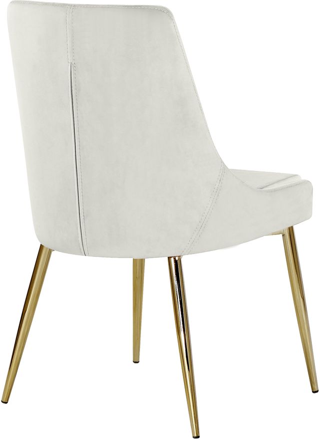 Meridian Furniture Karina Cream/Gold Dining Side Chair-2
