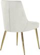 Meridian Furniture Karina Cream/Gold Dining Side Chair-2