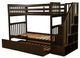 Kodiak Furniture Kelcie Dark Chocolate Twin/Twin Bunk Youth Bed with Trundle and Tray-2