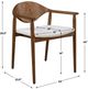 Uttermost® Augusta Walnut/White Dining Arm Chair-3