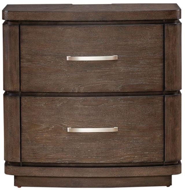 Liberty Furniture Cascade Falls Satin Espresso Nightstand with Charging Station-2