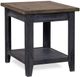 aspenhome® Eastport Drifted Black End Table with Brown Top -0