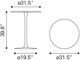 Zuo® Modern Soleil Gray Steel Outdoor Bar Table-4