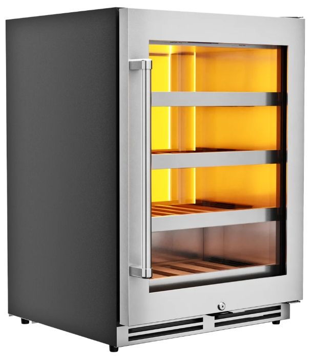 Thor Kitchen 24” 5.3 Cu. Ft. Stainless Steel Left Hinge Wine Cooler-1