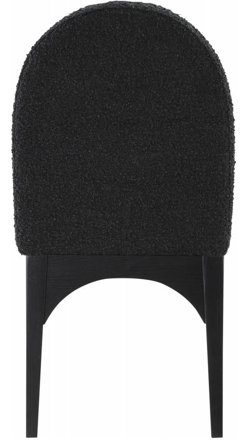 Meridian Furniture Waldorf Black Boucle Upholstered Dining Chair-2