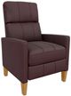Best® Home Furnishings Customizable Janae Leather Manual High Leg Recliner with Honey Birch Legs-0