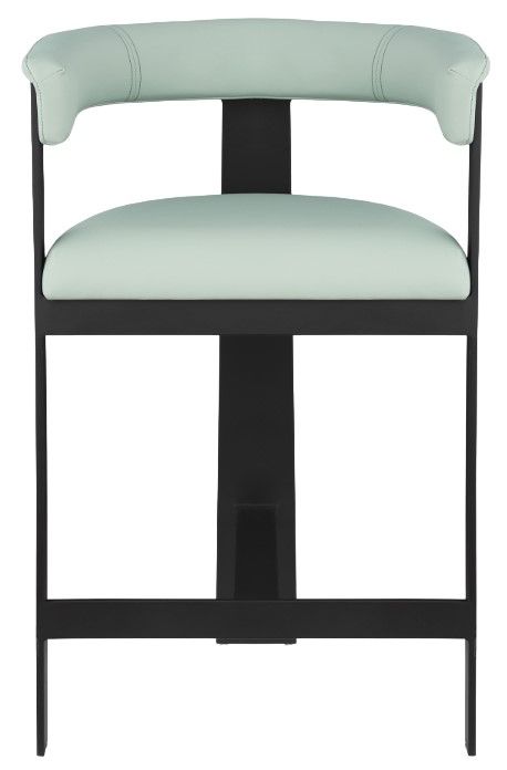 Meridian Furniture Romeo Mint/Matte Black Counter Stool-1