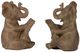 A & B Home 2-Piece Antique Brown Elephant Bookend Set-1