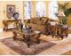 Mazin Furniture Tarantula Brown Cherry Sofa Table with Marble Top-2