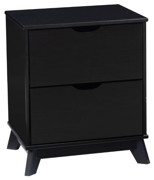 Powell® Portix 2-Piece Black Nightstand Set-1