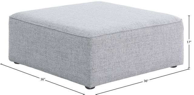 Meridian Furniture Cube Gray Modular Ottoman-2