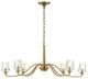Uttermost® Barcelona Natural Brass 6 Light Chandelier-4