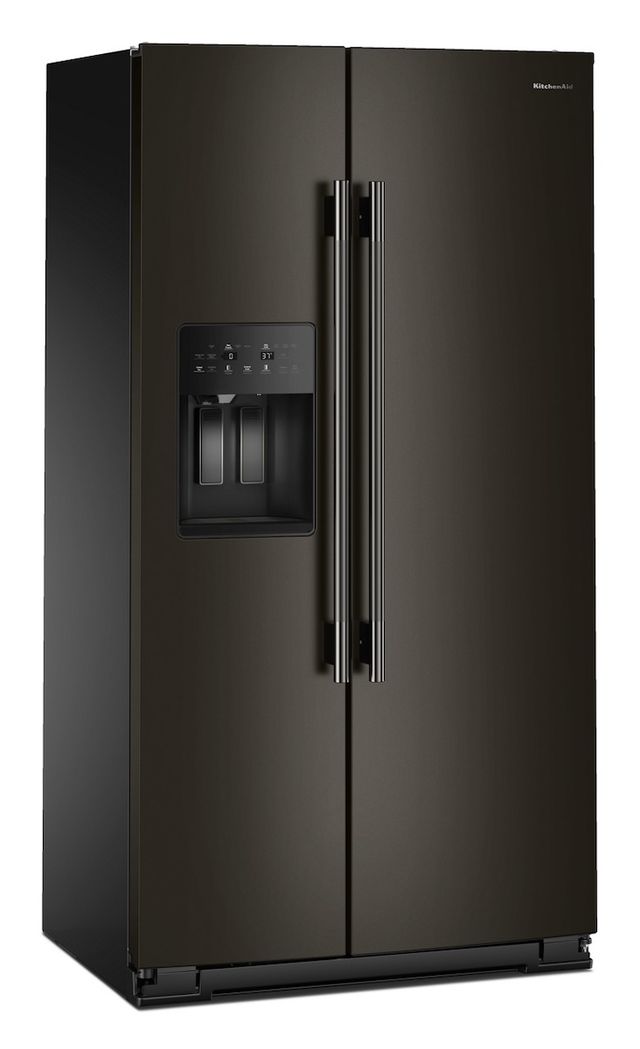 KitchenAid® 36" 20.8 Cu. Ft. Black Ore Counter Depth Side-by-Side Refrigerator with Exterior Ice and Water Dispenser-2