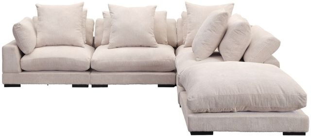 Moe’s Home Collection Tumble Dream 5-Piece Cappuccino L-Shaped Modular Sectional and Ottoman-0